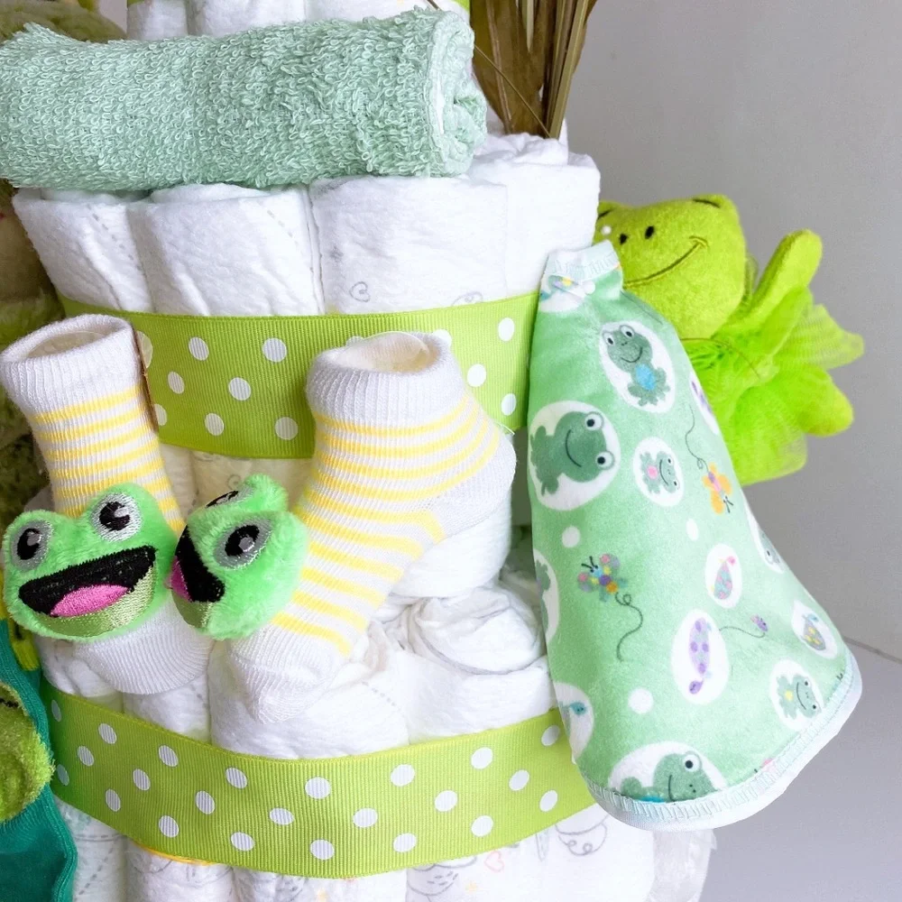 Frog Diaper Cake